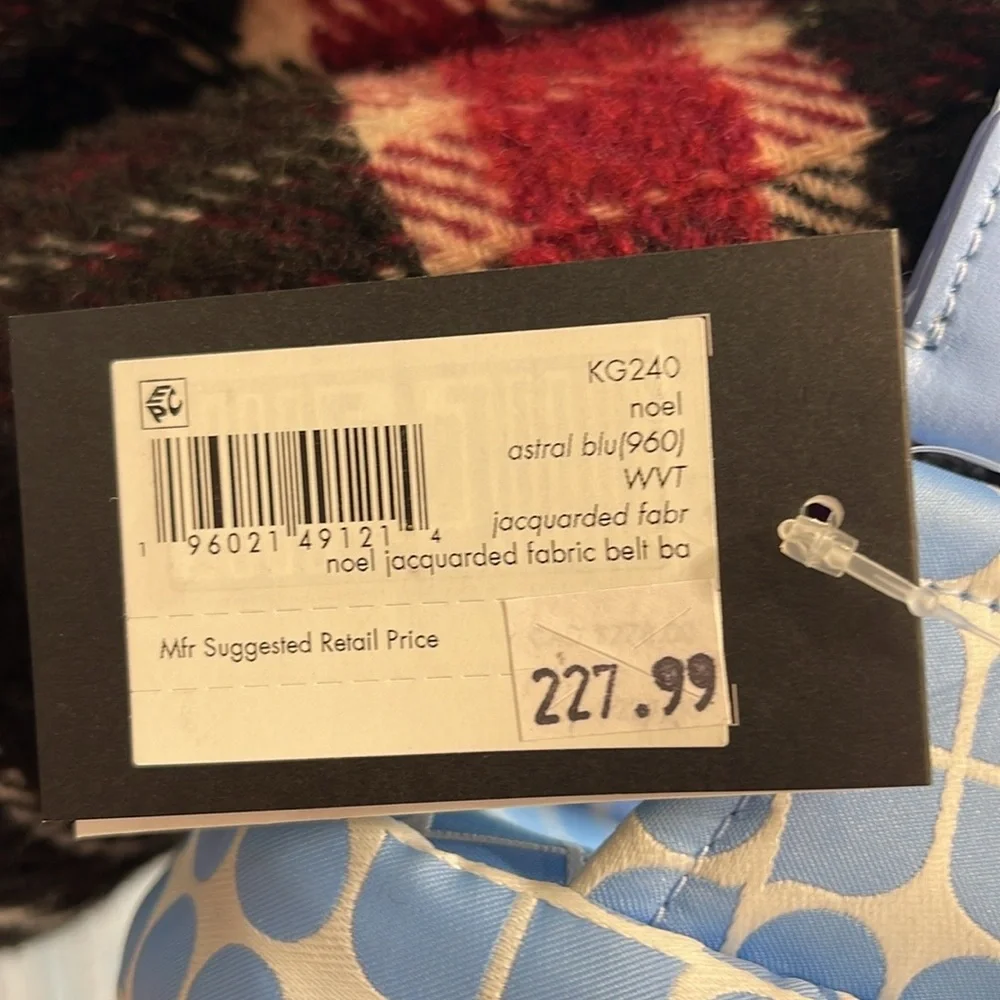 Kate Spade Noel Jacquard Belt Bag Astral Blue  NWT
